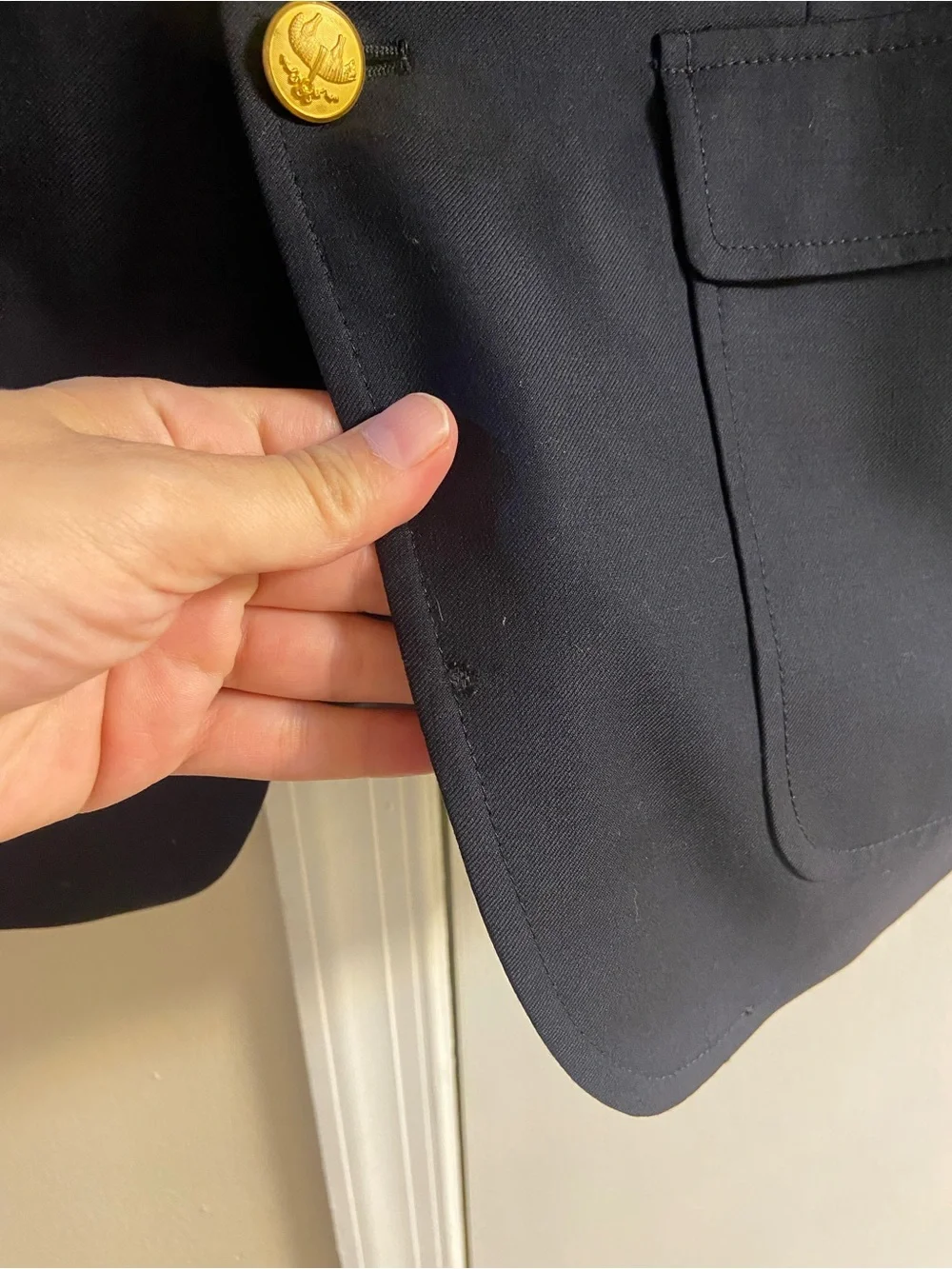 Brooks Brothers Loro Piana Navy Blazer with Gold Buttons Boys 14